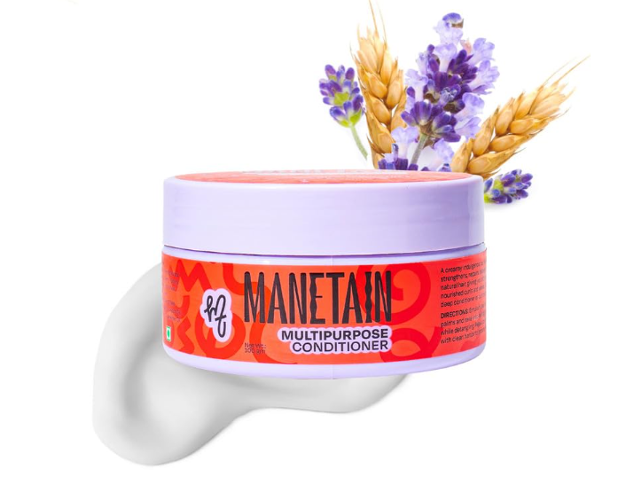MANETAIN Multipurpose Hair Conditioner 100gm for Curly, Wavy, and Frizzy Hair | Protein/Moisture Balanced | Deep Conditioning, Hydrating, Strengthening, Detangling & Curl Enhancing | No Sulfates or Parabens