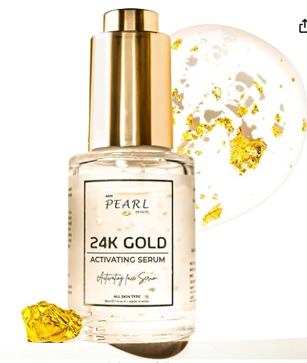 A. R. M pearlbeauty 24K Gold Radiance Face Serum 30ml Skin Brightening,Hydrating & Collagen Boosting with Niacinamide,Hyaluronic Acid & Witch Hazel Reduces Wrinkles & Fine Lines, For All Skin Types
